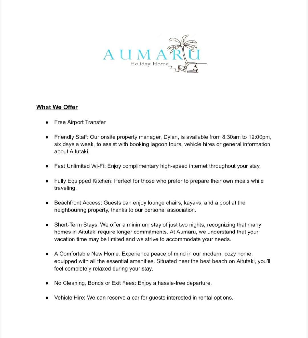 Aumaru Holiday Home Amuri Dış mekan fotoğraf
